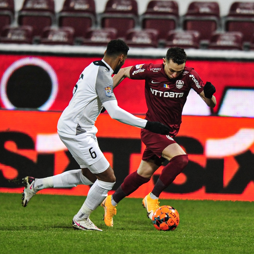 CFR Cluj a învins pe Clinceni cu 3 1 și a egalat pe FCSB în fruntea