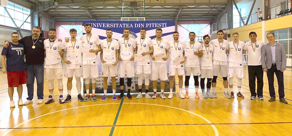 Universitatea din Pitești, dublă campioană universitară la baschet 5×5