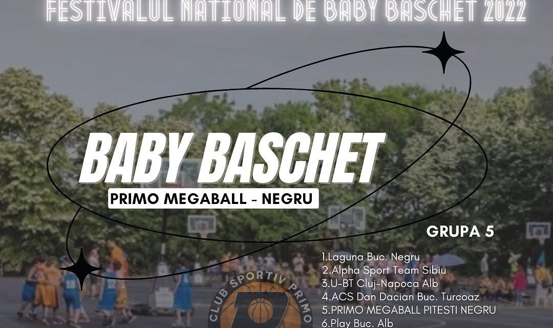 Primo MegaBall Piteşti va participa la Festivalul naţional de baby baschet