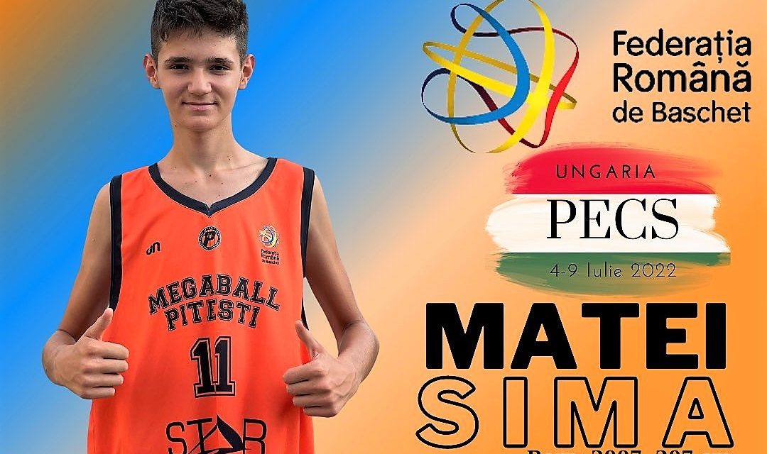 Matei Sima (Primo MegaBall Piteşti) va participa la International Elite Basketball Camp