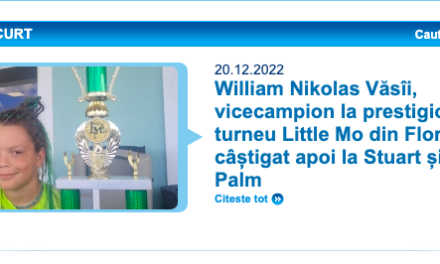 FR Tenis salută performanța tenismenului piteștean William Văsîi la turneul Little Mo
