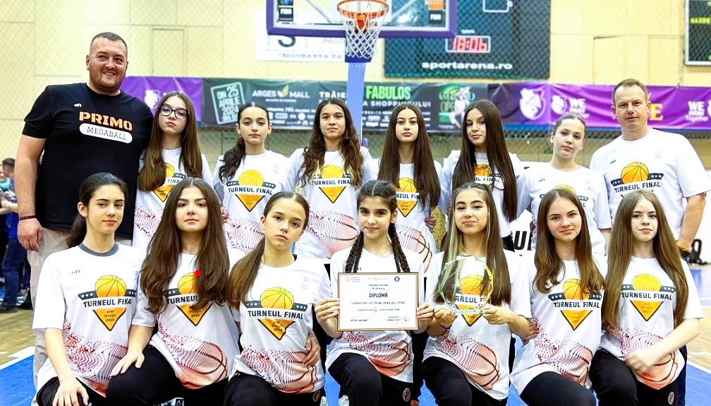 Primo Megaball Piteşti, locul 8 la turneul final de baschet U14 fete, câștigat de clubul Dan Dacian